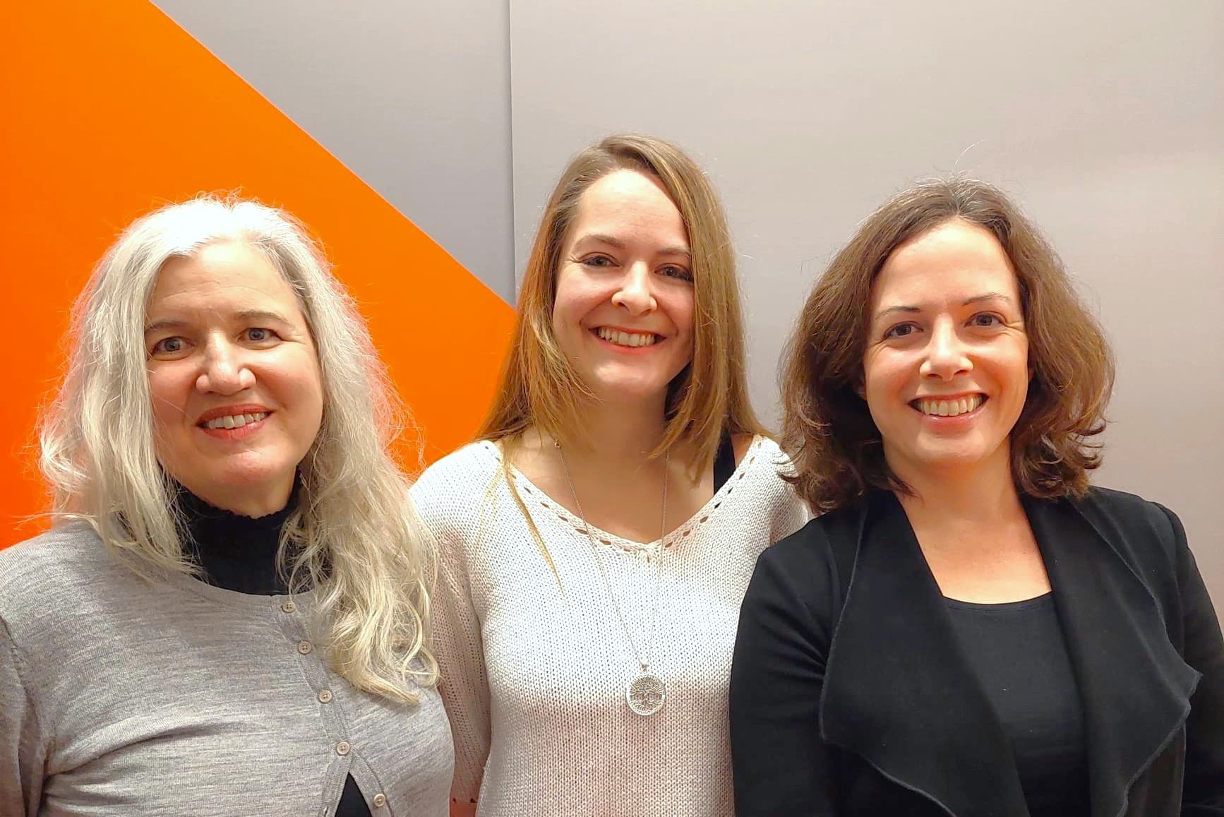 A group photo of Maren Gebhardt, Dr Irina Brich and Dr Gabriele Irle