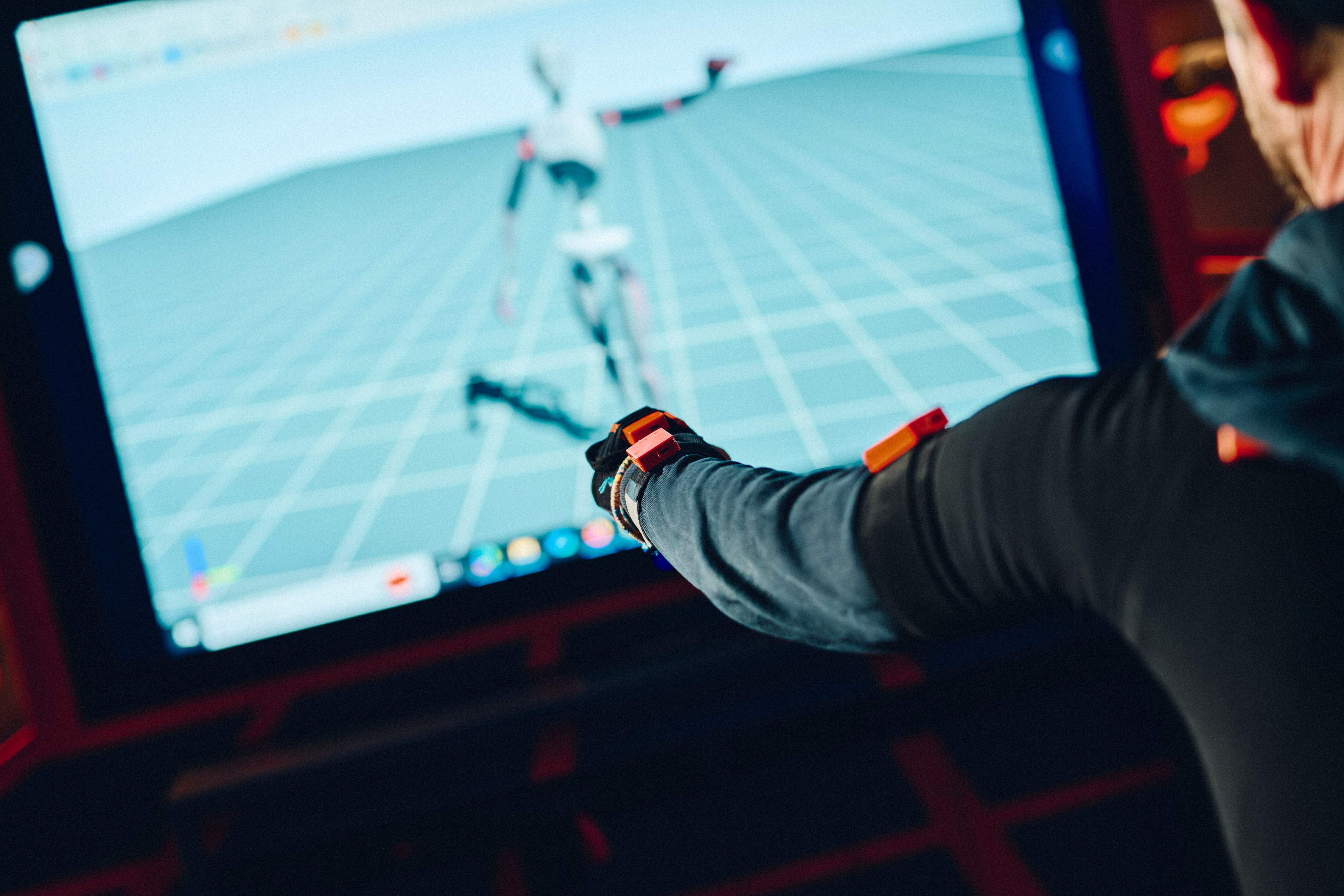 A person in the Mixed Reality Lab